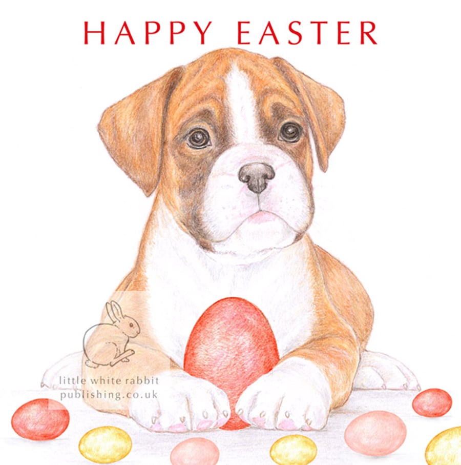 Jake the Boxer - Easter Card