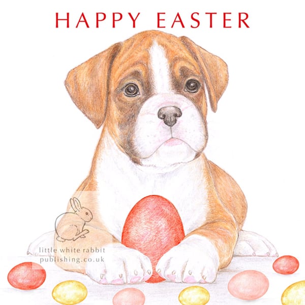 Jake the Boxer - Easter Card