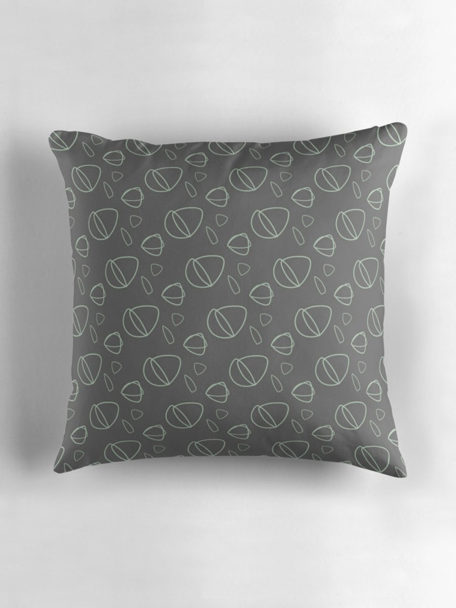 Dark Grey and Mint Cushion Cover 16 inch