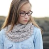 Knitted Opium infinity scarf cowl for women and teens