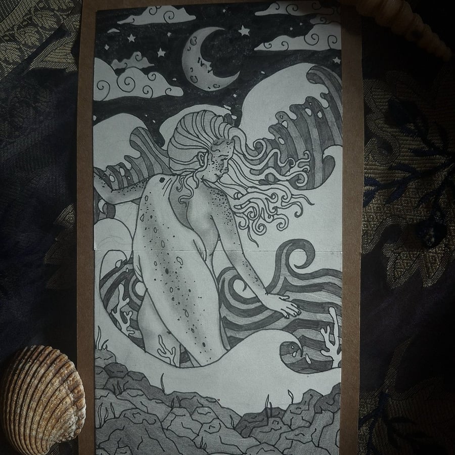 Original pen & pencil pieces 10.5x21.5cm