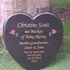 Personalised Grave Marker Grave Stone Heart shaped Engraved Grave Stone Plaque