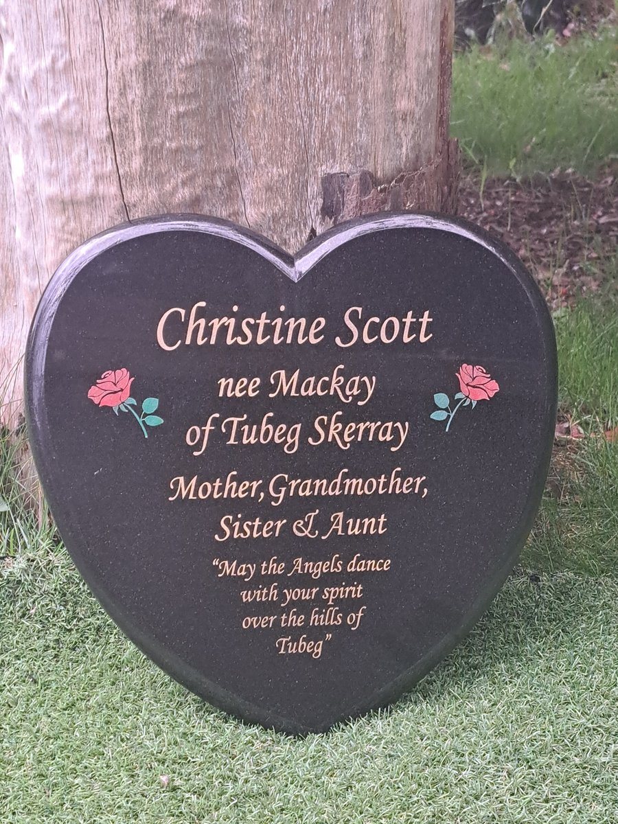 Personalised Grave Plaque Memorial Marker Heart Grave Stone Flat gravestone
