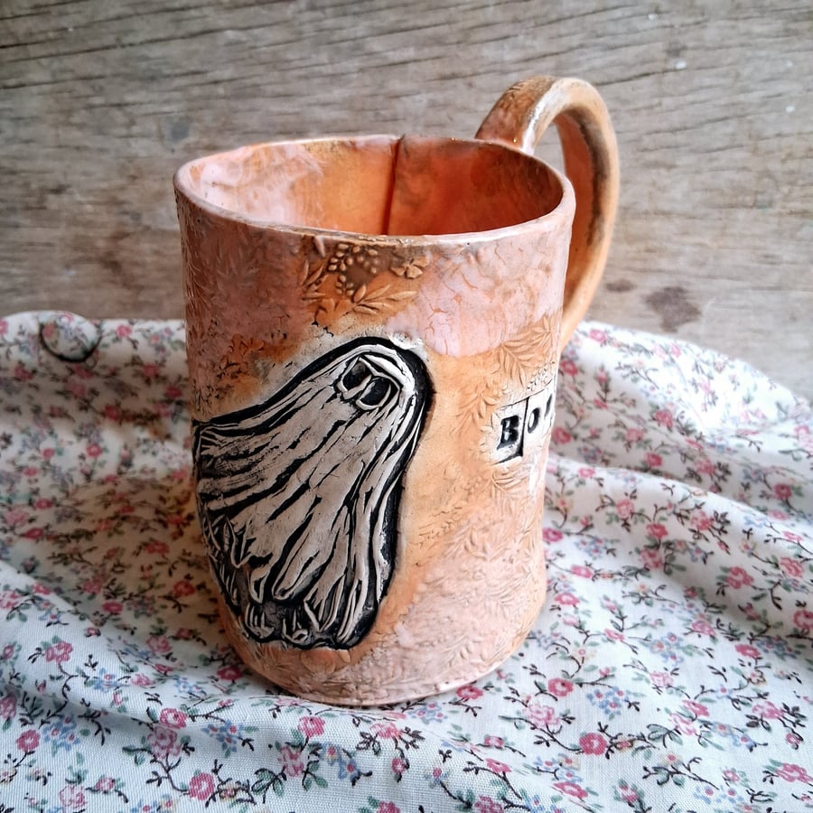ceramic coffee mug no 19 ghost boo tea