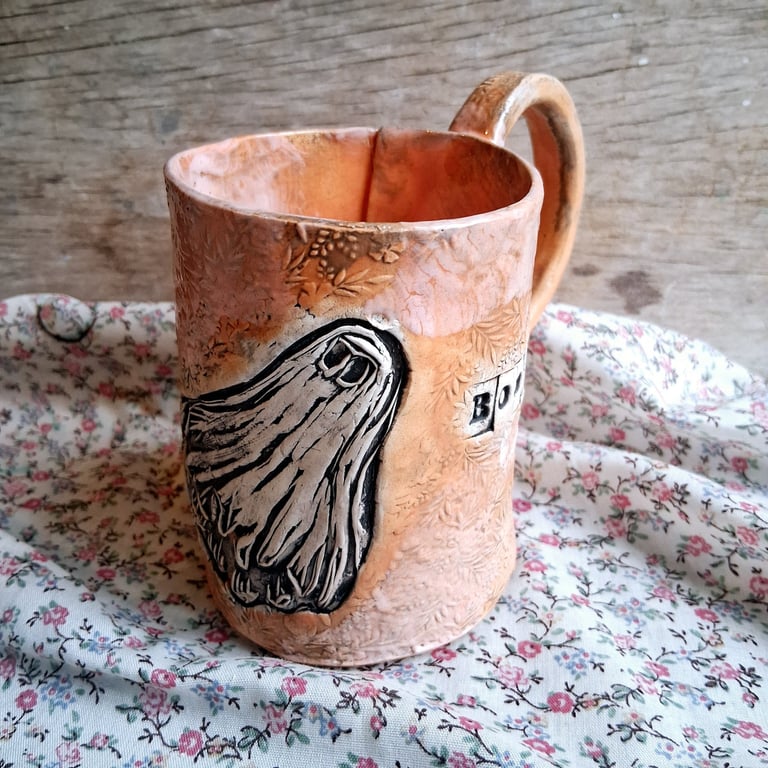 ceramic coffee mug no 19 ghost boo tea