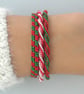 Set of 3 Christmas Two Tone Bracelets for Women.