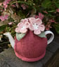Pink Flower Tea Cosy, Old Rose Teapot Cozy - Image 4