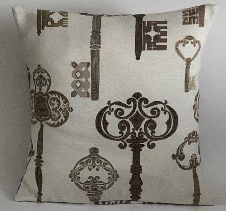Vintage Key Cushion Cover 14”x14” Last One