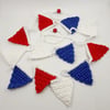 Red, White and Blue Crochet Mini Bunting 