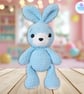 Blue crochet plush bunny soft toy, or bunny and boots set. UKCA tested. - Image 8