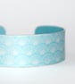 Shell pattern aluminium cuff light turquoise