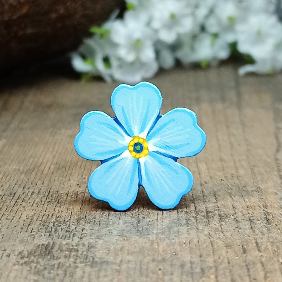 Forget Me Not Brooch, Handmade Bereavement Gift, Something Blue Wedding Pin