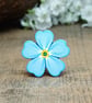 Forget Me Not Brooch, Handmade Bereavement Gift, Something Blue Wedding Pin