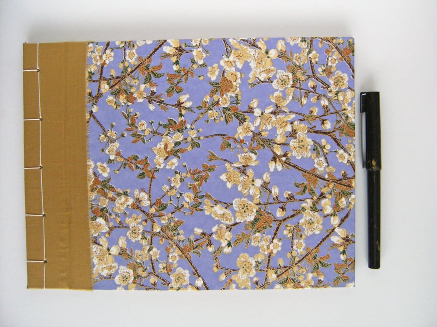 Guest Book Japanese Blossoms Hand Bound Book