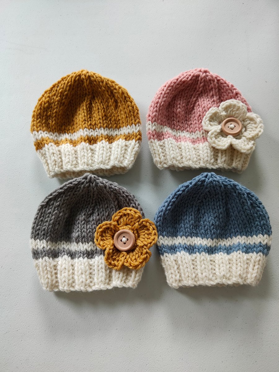 Falkland Wool Baby Hats