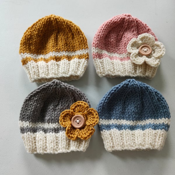Falkland Wool Baby Hats
