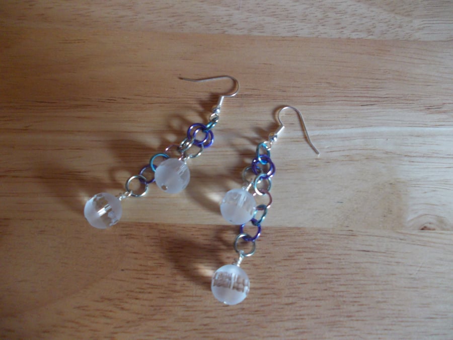 Drop quartz earrings