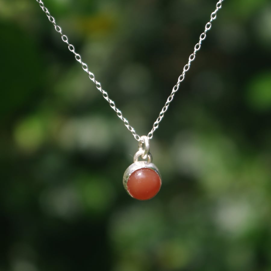 Orange Moonstone Necklace