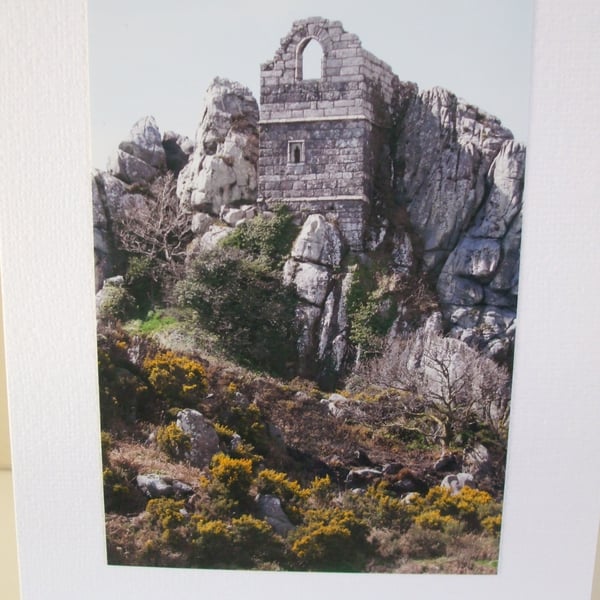 Photographic card of Roche Rock; a monument nr.Roche, Cornwall.