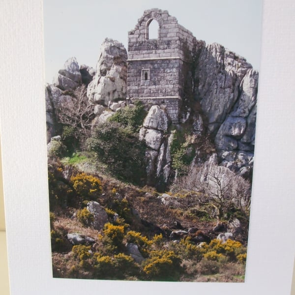 Photographic card of Roche Rock; a monument nr.Roche, Cornwall.