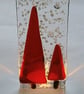 Snowy trees fused glass tealight holder - Image 10