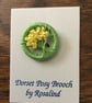Dorset Posy Brooch, Bright Green with Yellow, P30 - Image 1