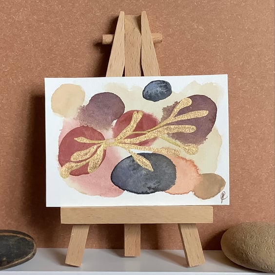 Beach inspired Aceo “Sparkling Weed” small art