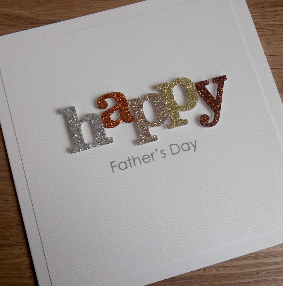 Handmade father's day card,  personalized with your own message