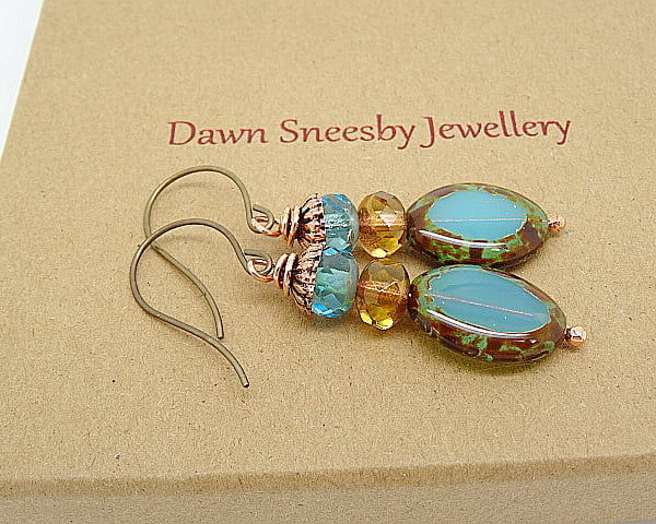 Czech Glass Earrings.