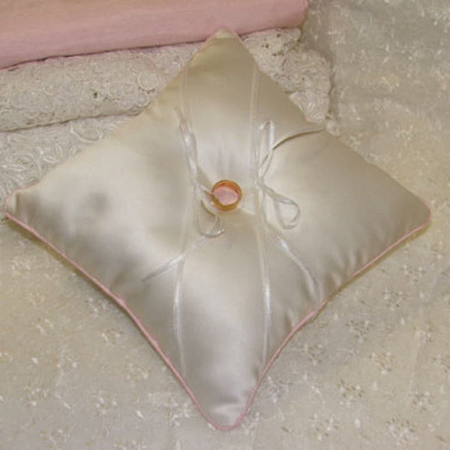 Wedding ring cushion pillow