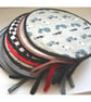 Aga Hob Lid Mats Chef Pads Covers Pair With Loops Surface Saver Black Art Deco - Image 5