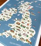 Castles of Britain and Ireland map poster A2 - Image 4