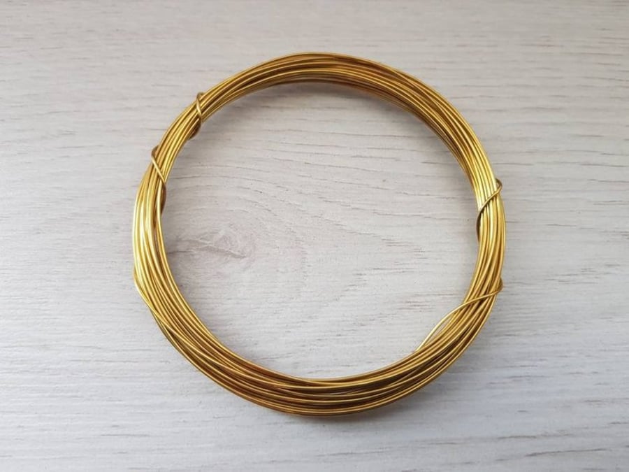 20 Gauge (0.8 mm) Bare Brass Wire - 6 Metres