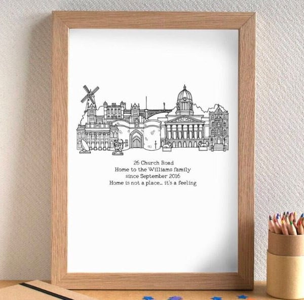 New Home Skyline Personalised Print
