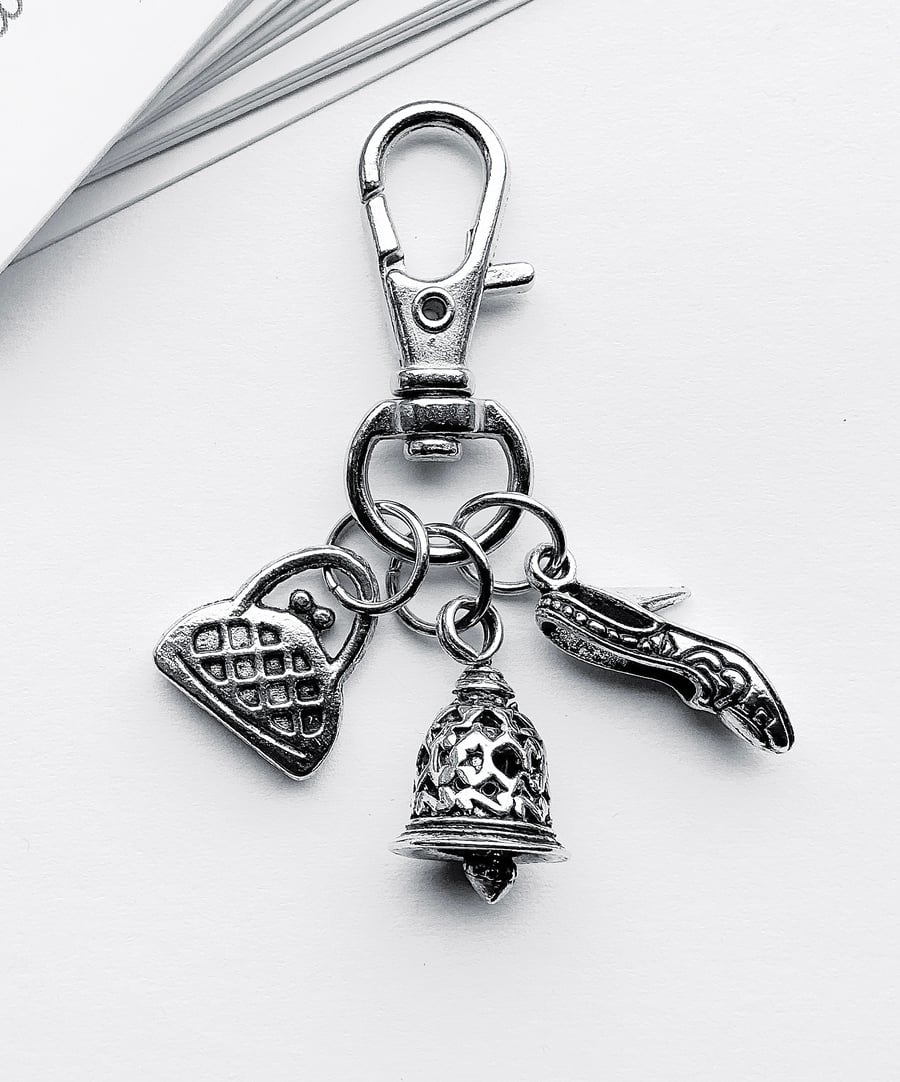 Small Fashion Bag Charm. Handbag Bag Charm. Shoes Bag Charm. Bell Bag Charm.