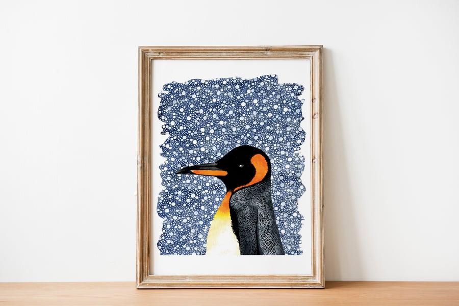 King penguin art print