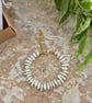 White Shell Chip Bead Bracelet - Handmade Beaded Bracelet - Image 2