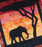 Elephant Sunset Kit Art Quilt  - Image 2