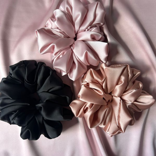 Handmade Scrunchies Silk Satin Very Soft