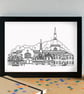 Childwall Liverpool Skyline Art Print - Image 3