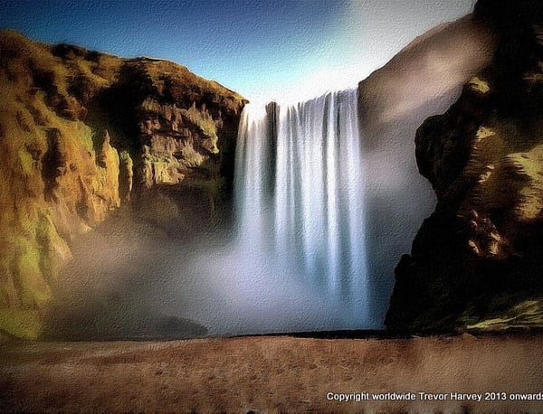 ACEO Exclusive Collector Art Print - Waterfall