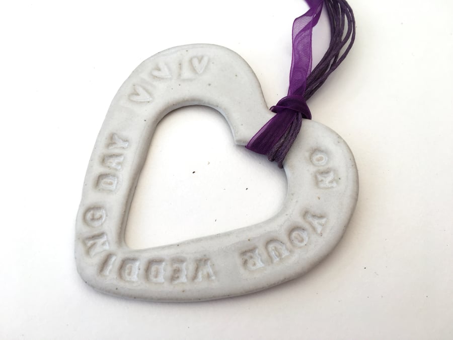 Hand made Loveheart hanger, ceramic lovehearts, gift idea, home decor, pottery