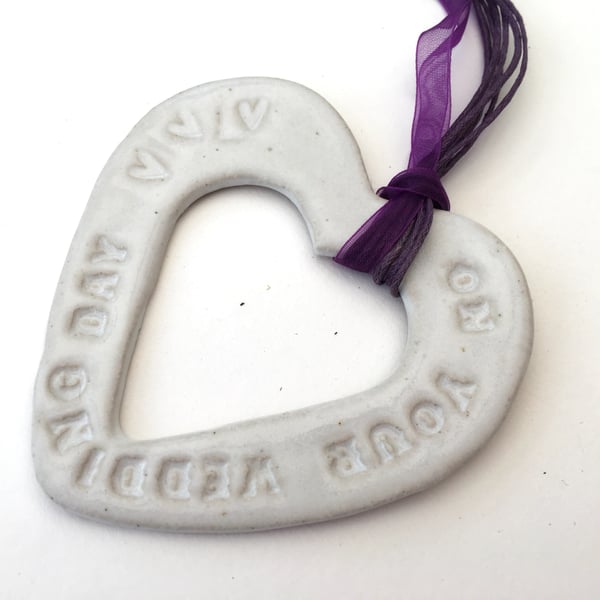 Hand made Loveheart hanger, ceramic lovehearts, gift idea, home decor, pottery