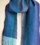 Deep Blue Sea Cotton Herringbone Summer Scarf - Image 7