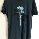  3 Trees Unisex organic cotton T shirt  denim blue Scots Pine trees print