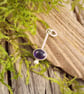 Silver pendant with oval amethyst - Image 4