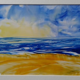 seascape original encaustic art painting