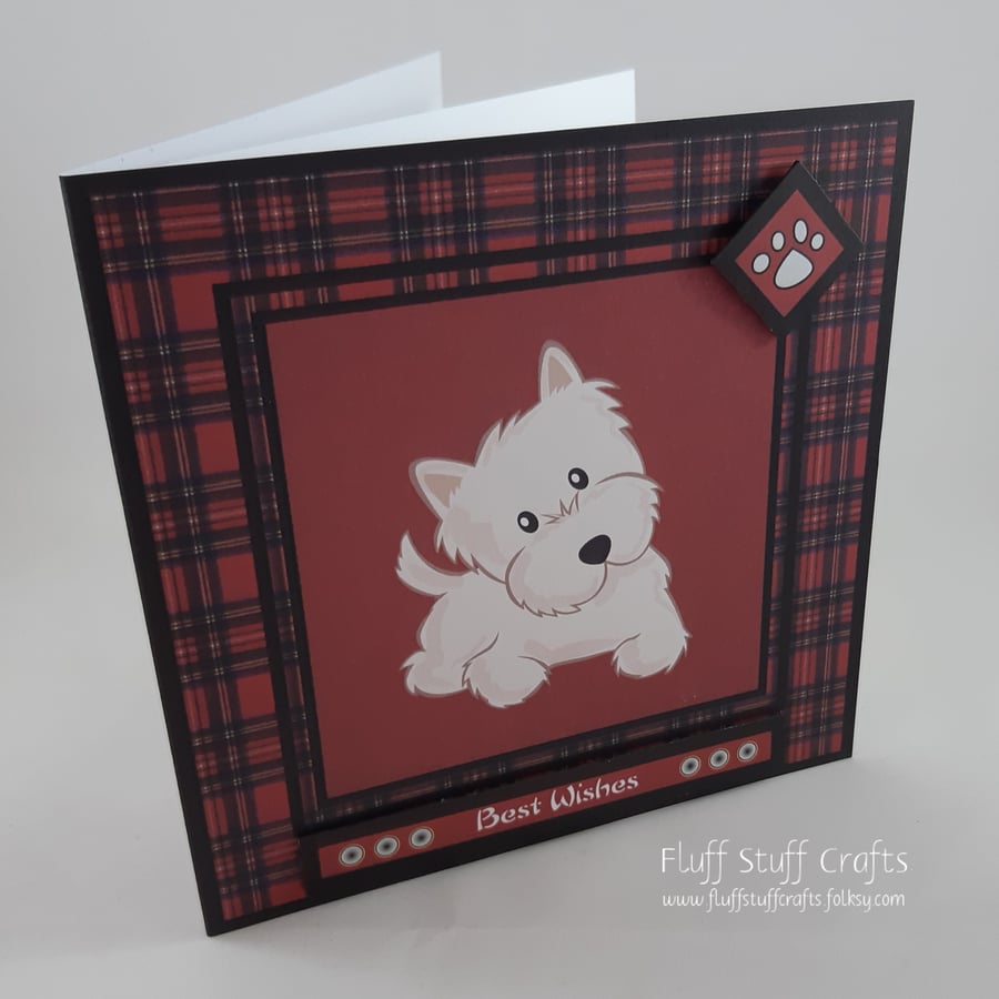 Westie dog best wishes card