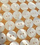Bag of 30 Etched Buttons, Central Peak Design, 13mm Wide, Ivory Cream