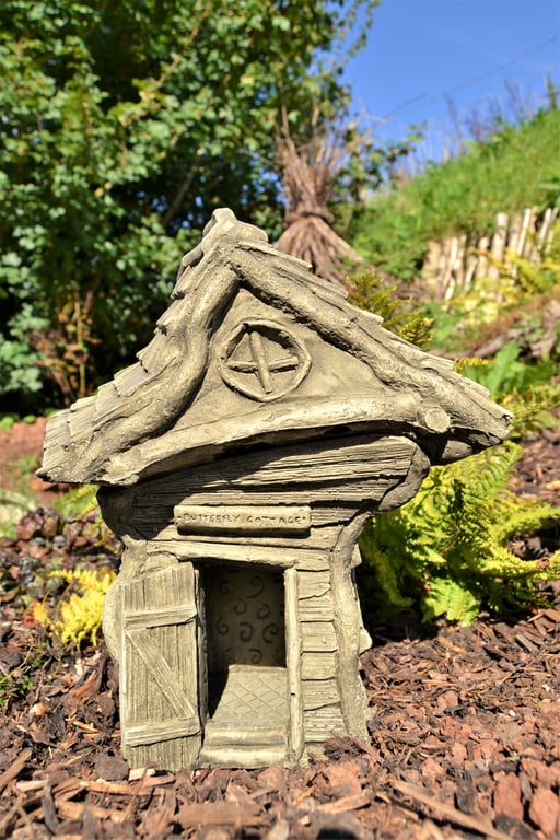 Butterfly Cottage Fairy Garden Stone Garden Ornament